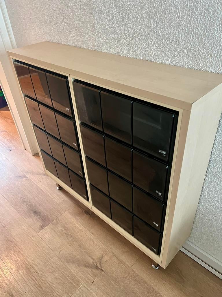 Retro Audio Bank casette cd kast dressoir, Ophalen of Verzenden, Zo goed als nieuw, 25 tot 50 cm
