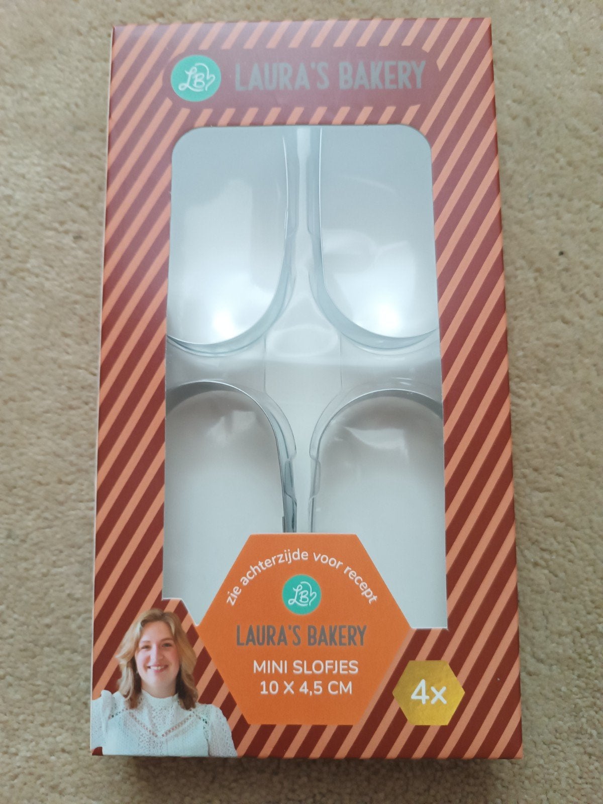 Laura's Bakery Mini Slofjes Bakvorm 4 vormpjes, Ophalen of Verzenden, Nieuw, Bakvorm