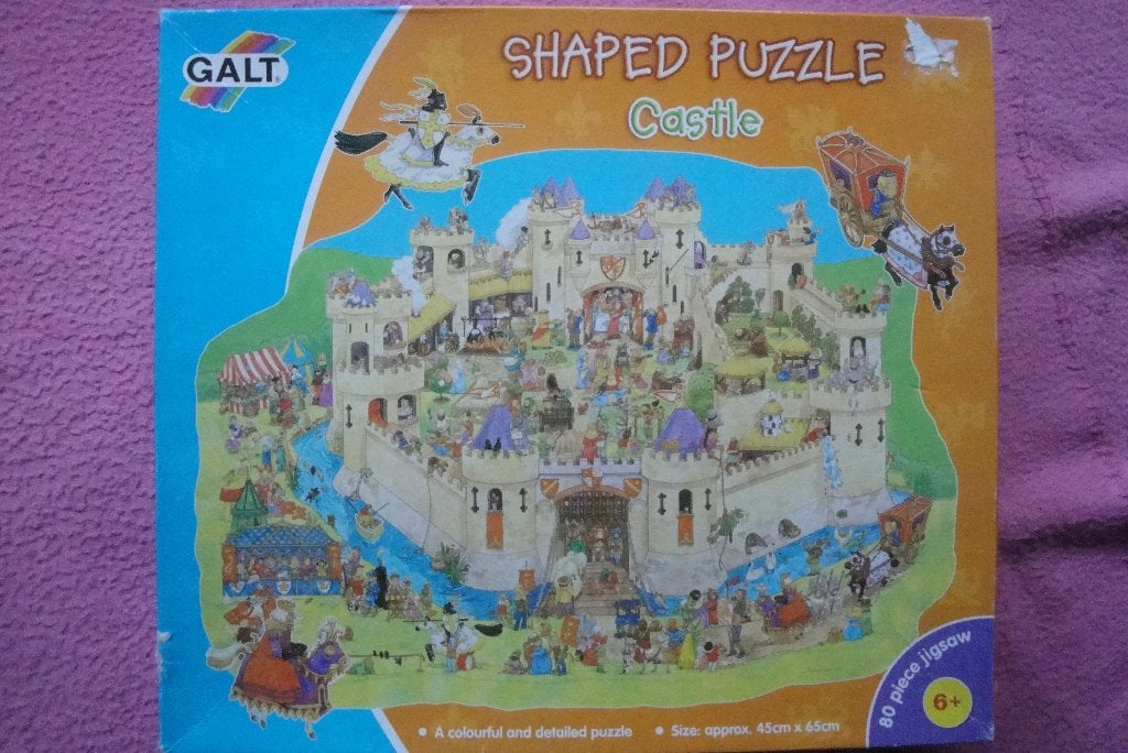 GALT SHAPED KINDERPUZZLE  80 grote stukjes  2,50euro., Hobby en Vrije tijd, Ophalen of Verzenden, Minder dan 500 stukjes, Zo goed als nieuw