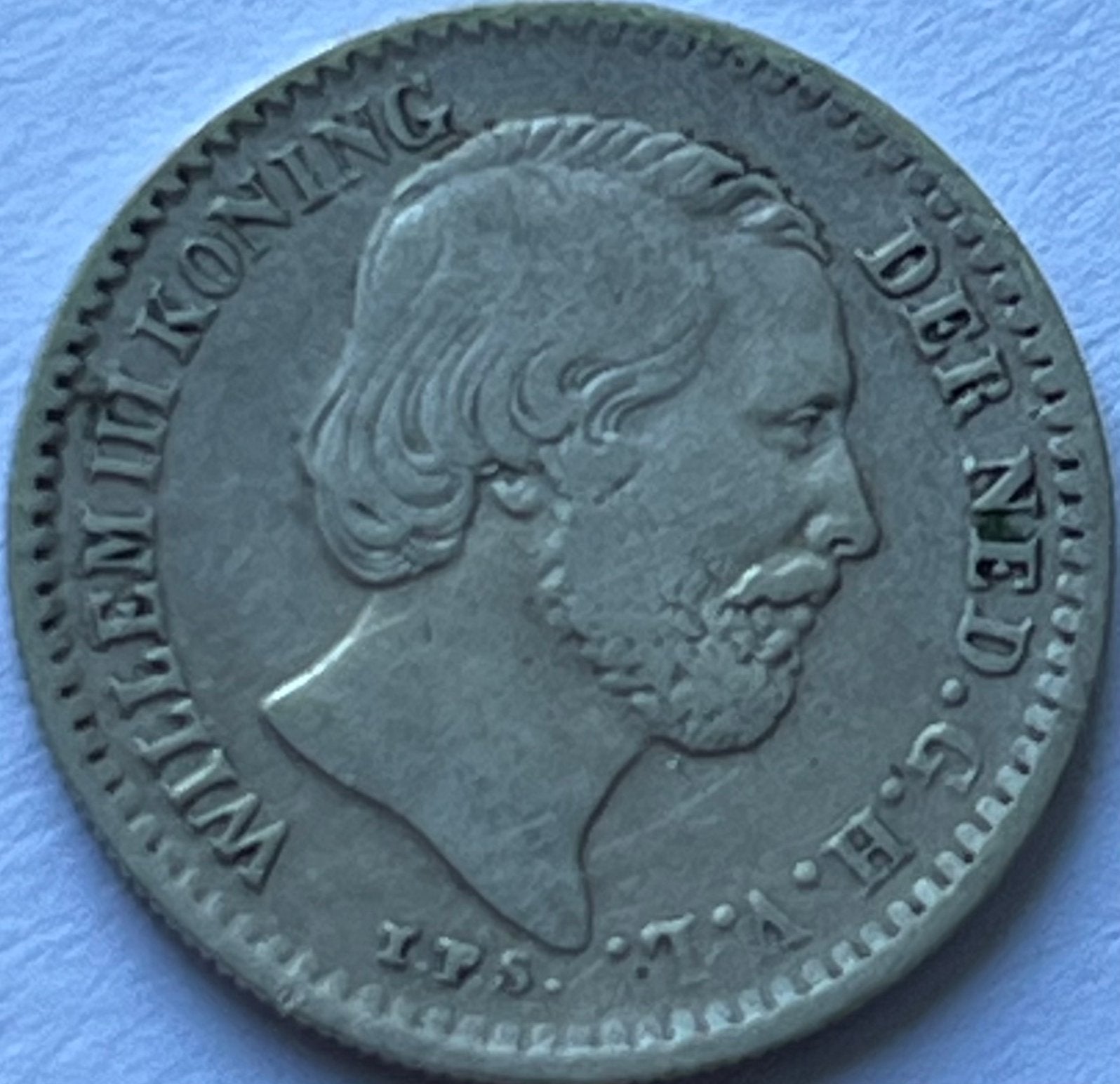 Zilveren dubbeltje 1856, Koning Willem III, Zilver, Ophalen of Verzenden, 10 cent