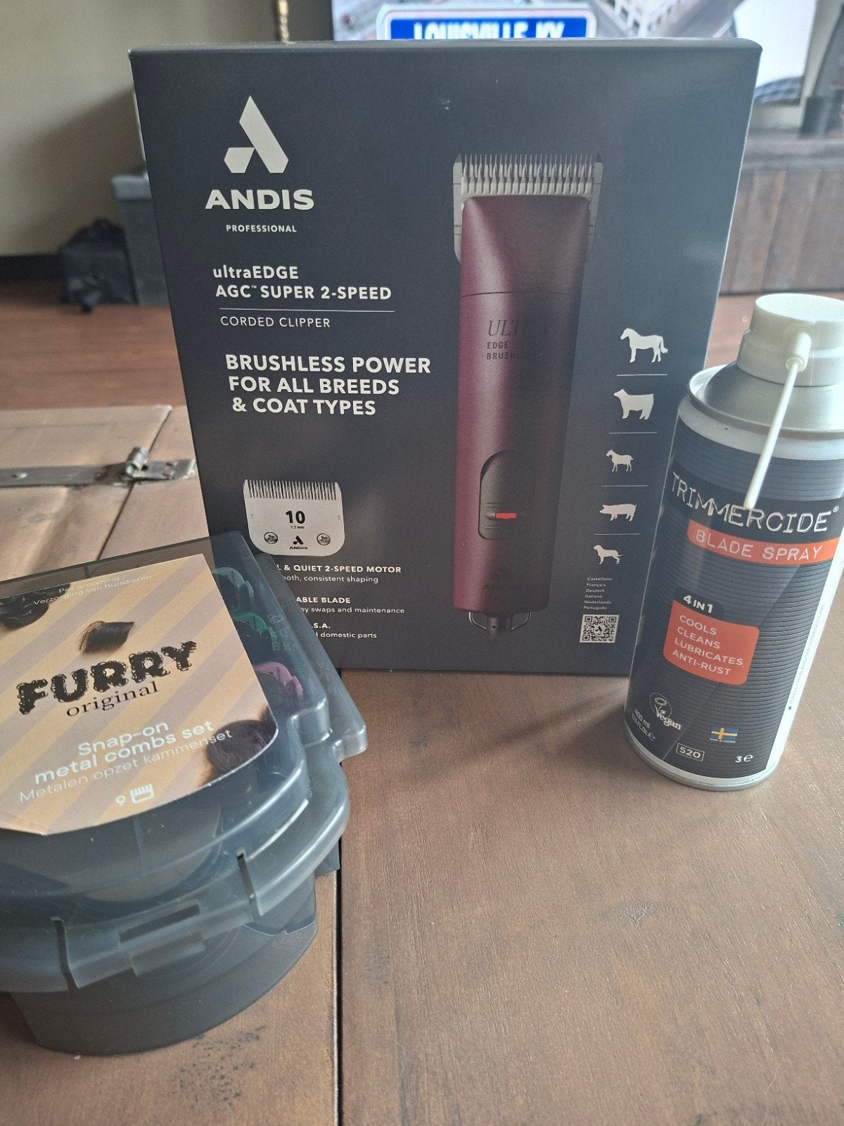 andis agc super 2 speed, opzetkammen en blade spray, Ophalen of Verzenden, Nieuw