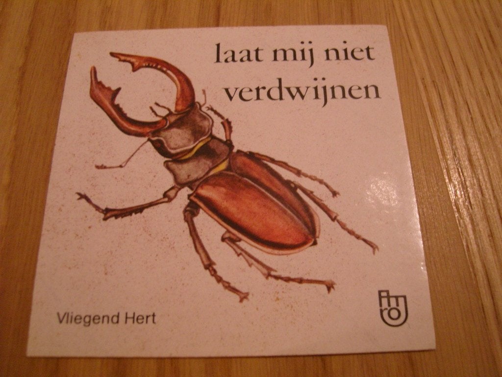 sticker abn amro laat mij niet verdwijnen vliegend hert, Ophalen, Zo goed als nieuw