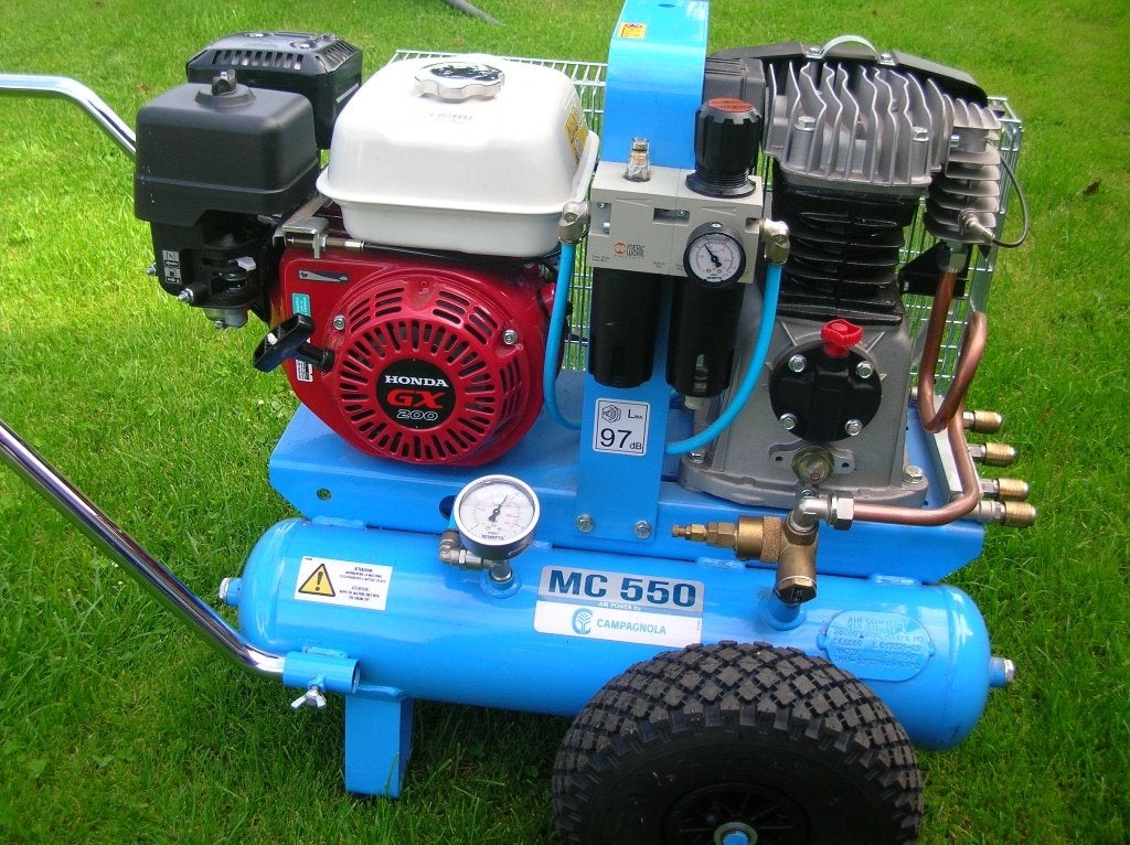 HONDA - CAMPAGNOLA  MC 550  benzine  compressor, Ophalen, 10 bar of meer, Nieuw, 400 tot 800 liter/min