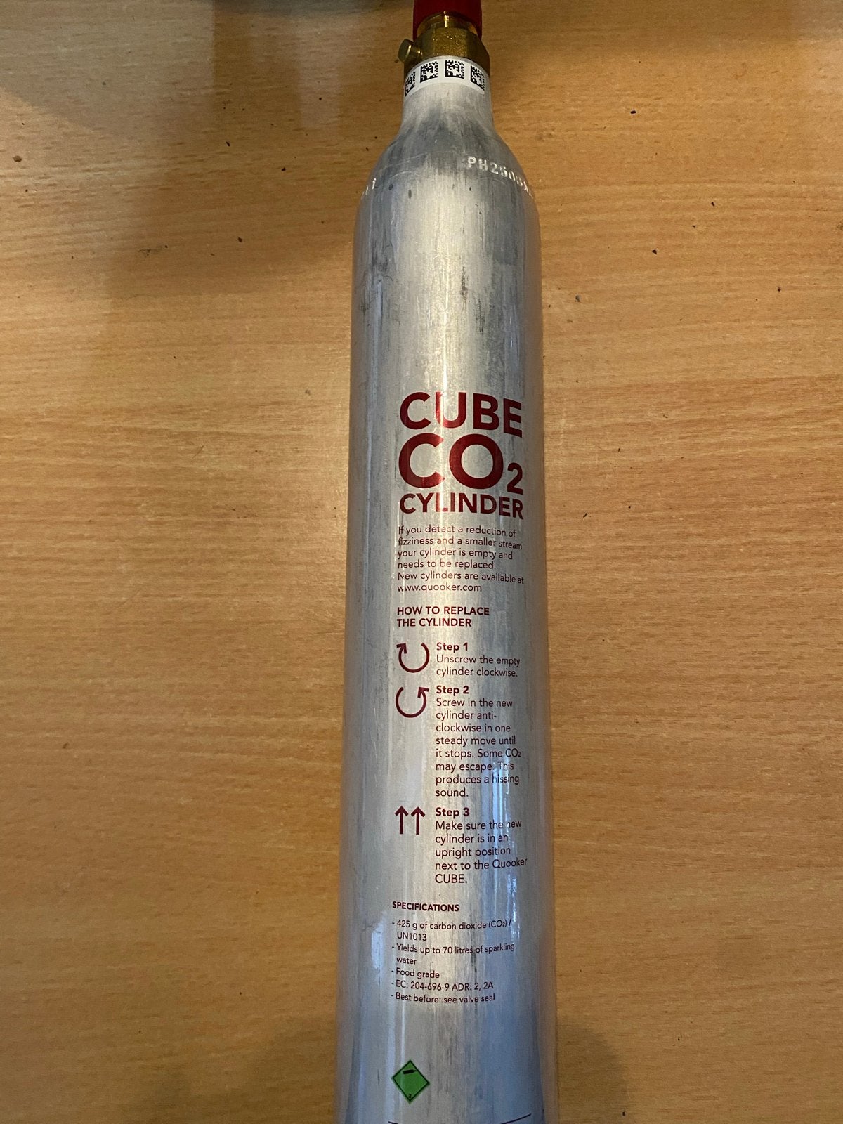 Quooker CO2 vulling voor combikraan en soda tap, Ophalen of Verzenden, Gebruikt