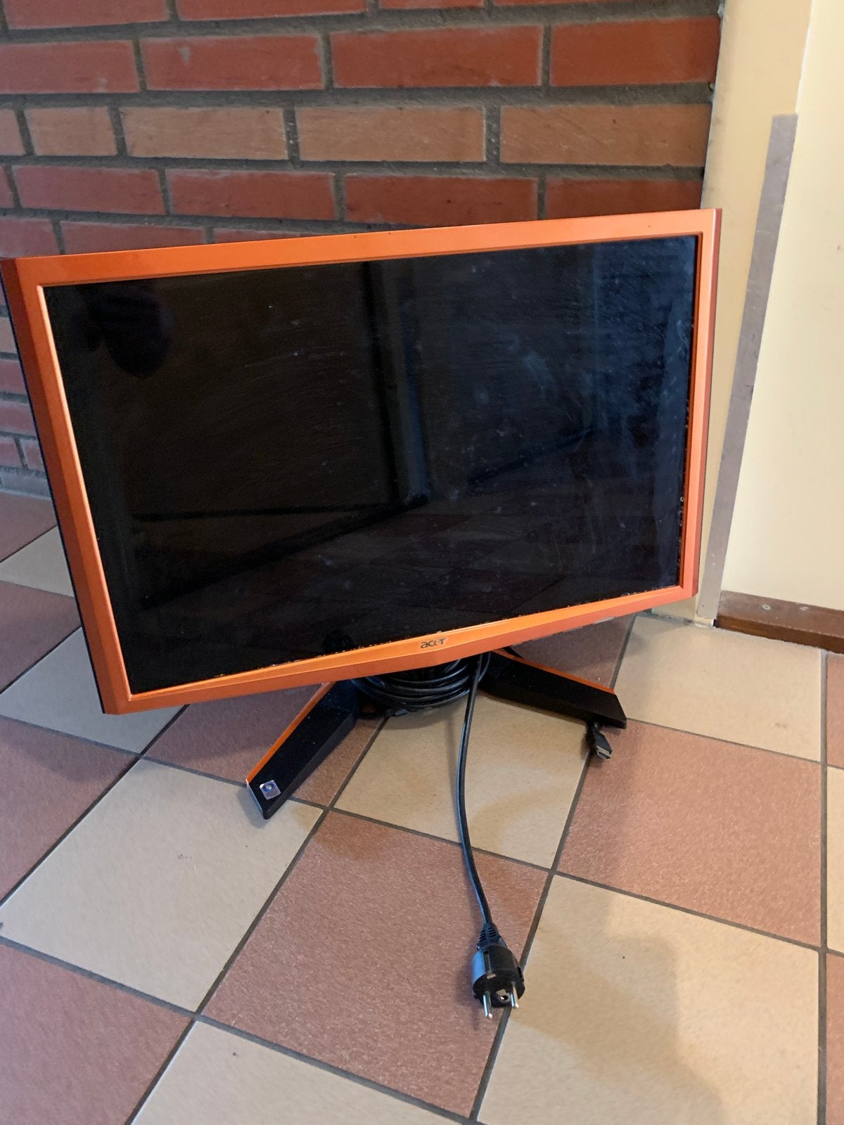 Acer G24 LCD Monitor - Oranje/Zwart, Computers en Software, Monitoren, Kantelbaar, Full HD, 60 Hz of minder, Ophalen