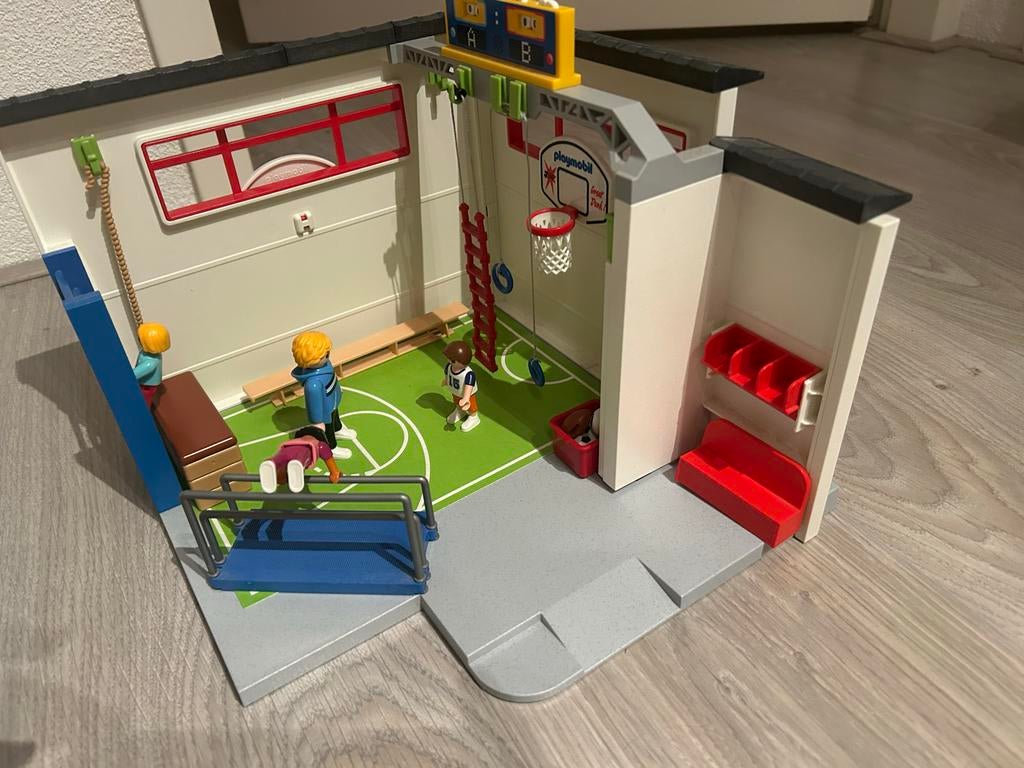Playmobil Gymzaal met Klimmuur en Basketbalveld, Ophalen of Verzenden, Zo goed als nieuw, Jongen of Meisje