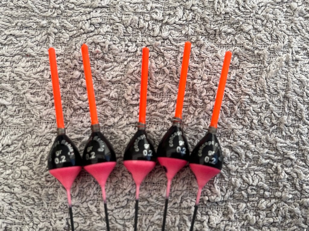adv 293 /  NIEUW set 5 commercial dobbers CF 0,20gr, Ophalen of Verzenden, Nieuw, Dobber of Lood