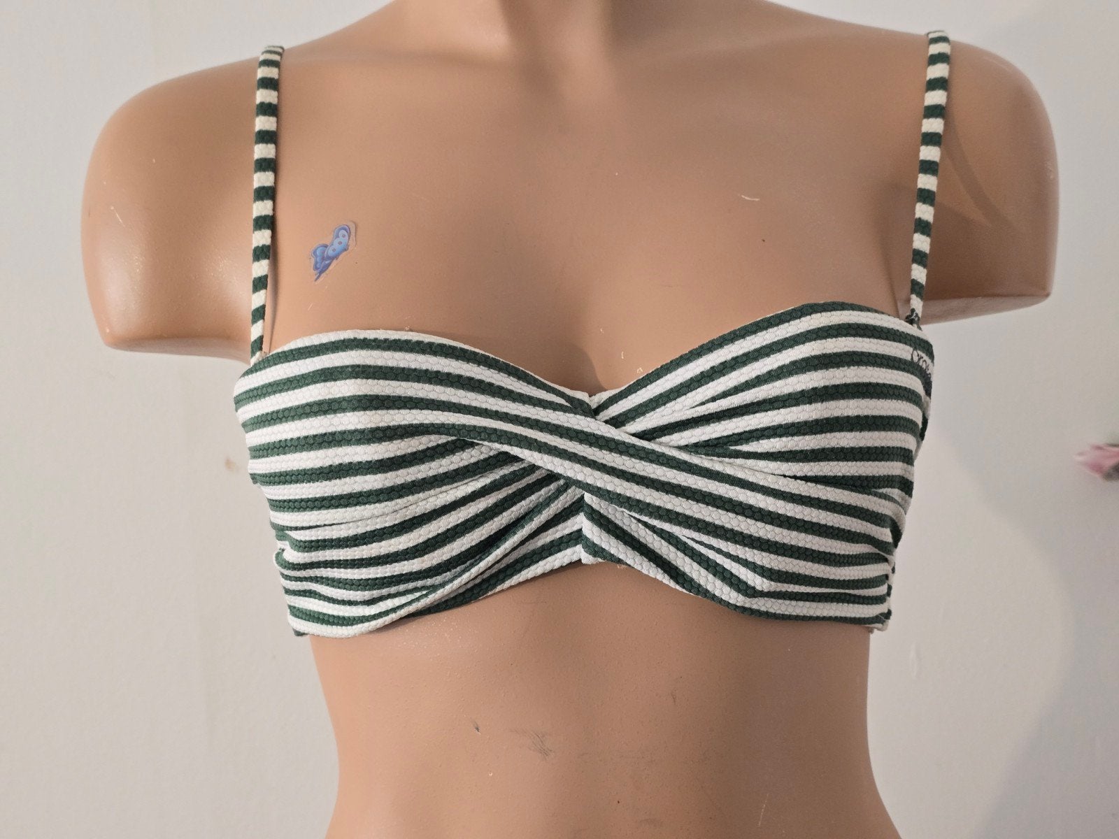 Protest Bikini Top Groen Wit Gestreept Maat 36C, Ophalen of Verzenden, Protest, Bikini, Gedragen