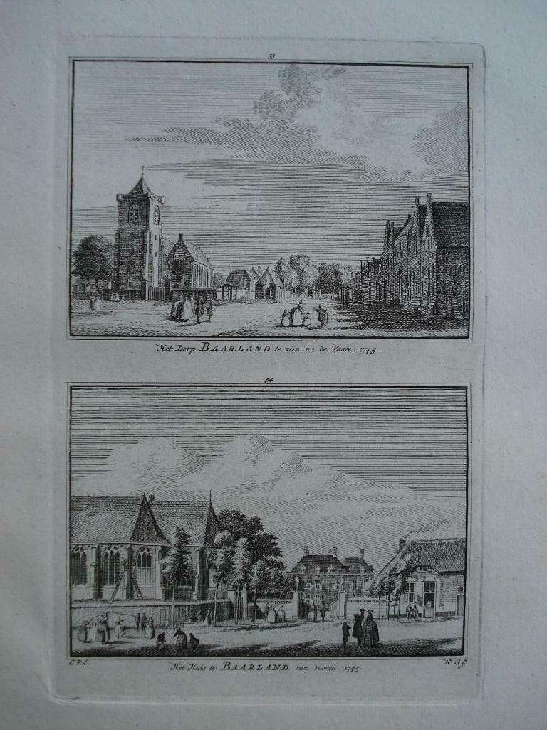 53-54  / Baarland / te zien na de Vaate Kopergravure, Antiek en Kunst, Ophalen of Verzenden