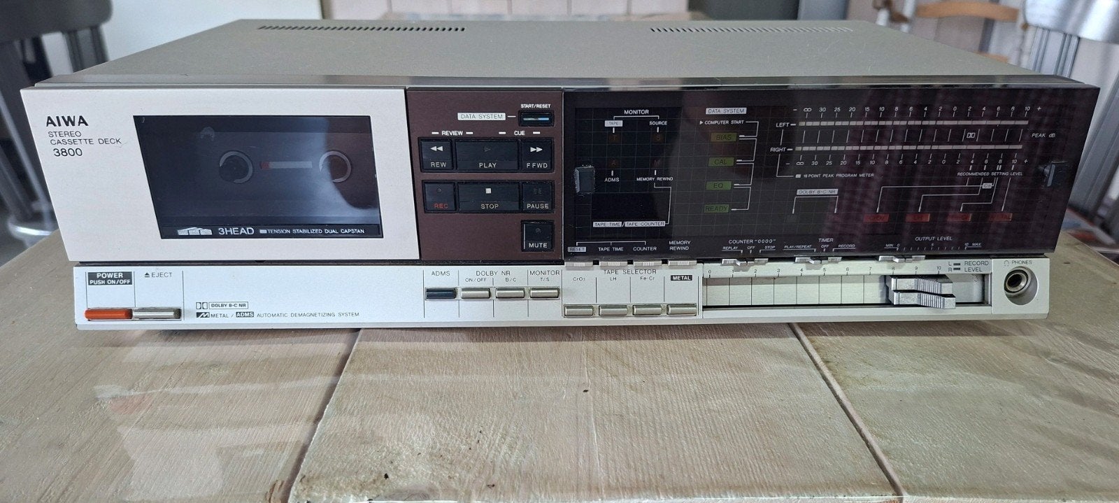 AIWA Stereo Cassette Deck 3800 - Riemen te vervangen, Audio, Tv en Foto, Cassettedecks, Ophalen of Verzenden, Enkel, Overige merken