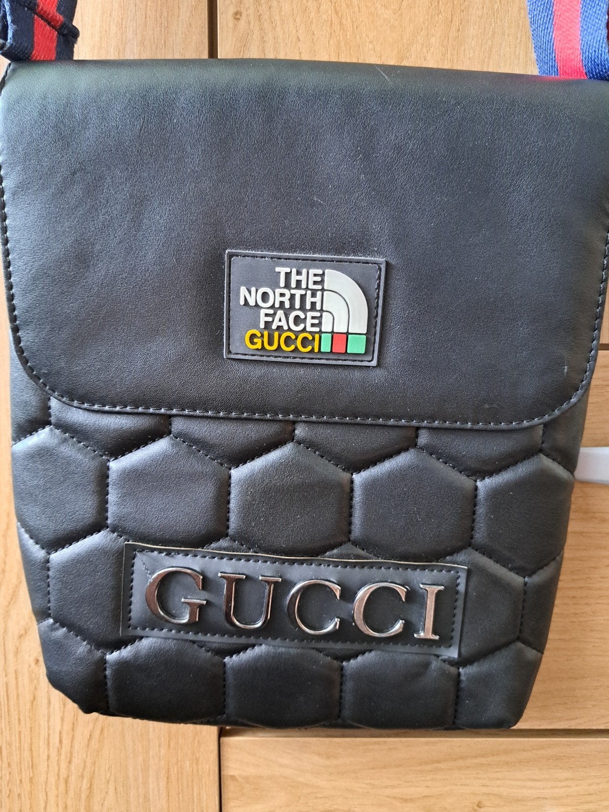Super mooie north face schoudertas van leer, Overige merken, Zwart, Nieuw, Ophalen of Verzenden