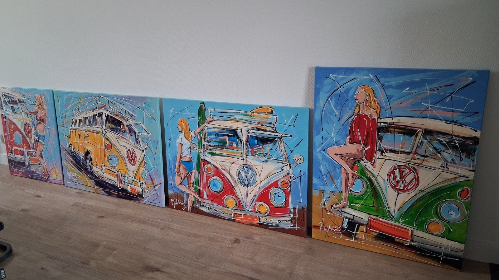 Schitterende schilderijen Volkswagen VW T1, Ophalen
