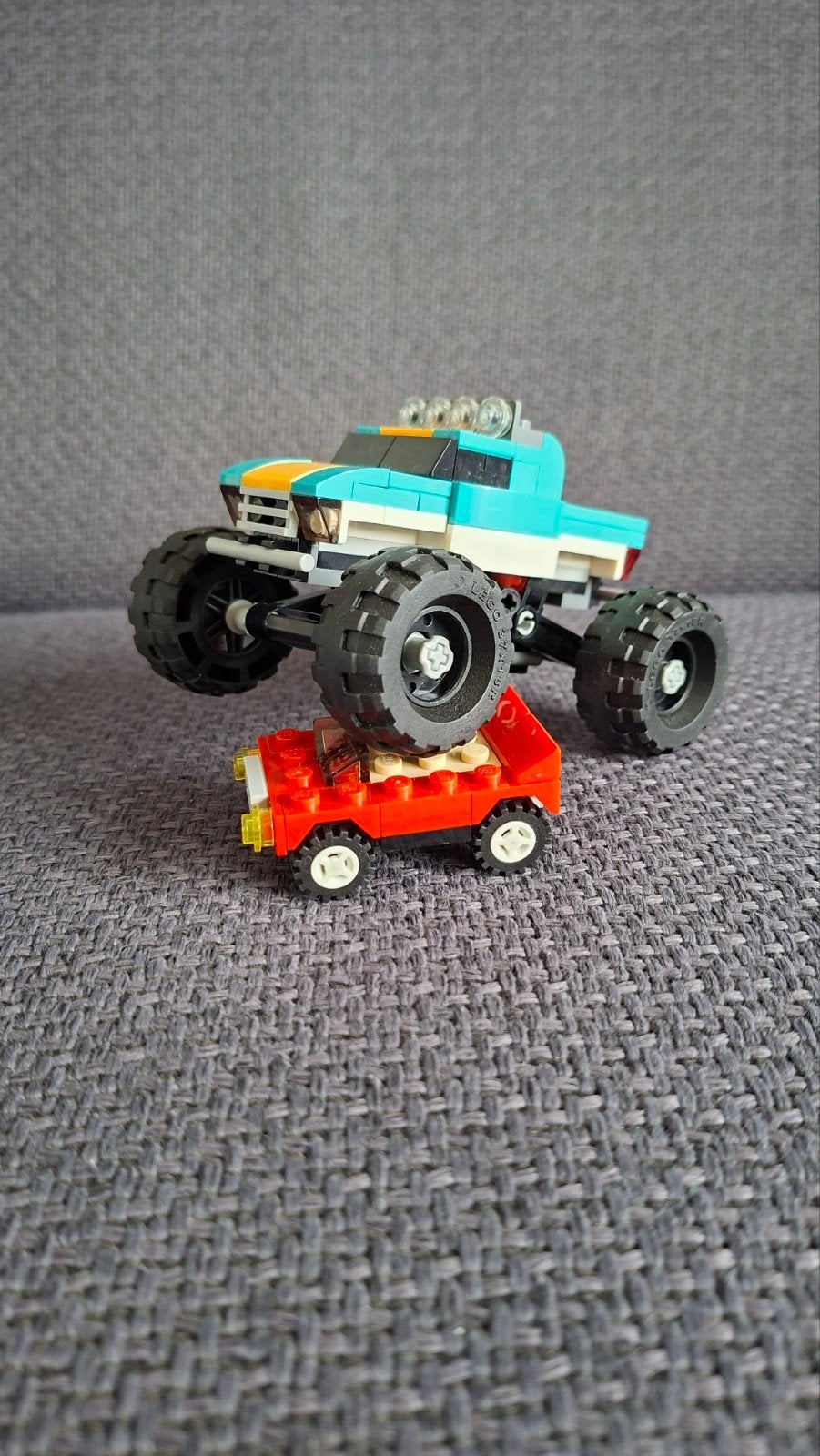 Lego Creator Monster Truck en Sportwagen Set, Ophalen, Gebruikt, Lego, Compleet