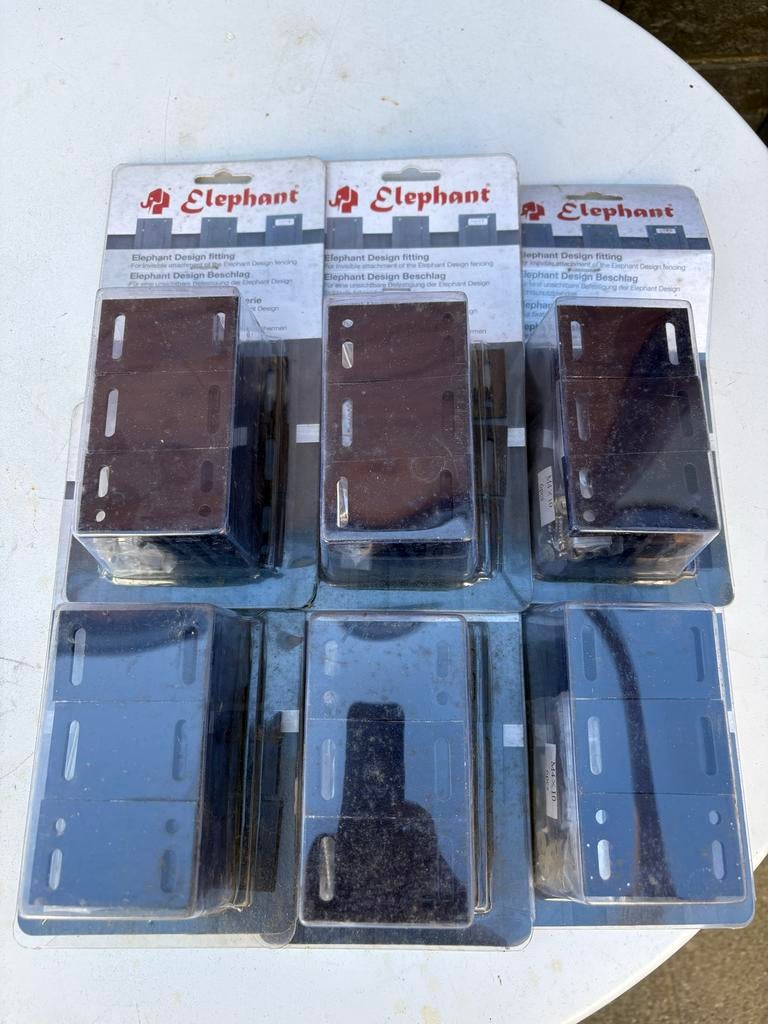 Elephant Design Beslag voor Schermen (6 sets), Tuin en Terras, Tuinhekken en Hekwerk, Ophalen of Verzenden, Nieuw, Aluminium, Overige typen
