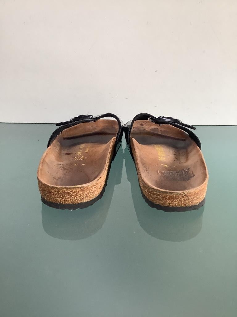 Birkenstock 36 | Madrid zwart | Gratis verzenden, Slippers, Verzenden, Zwart, Zo goed als nieuw
