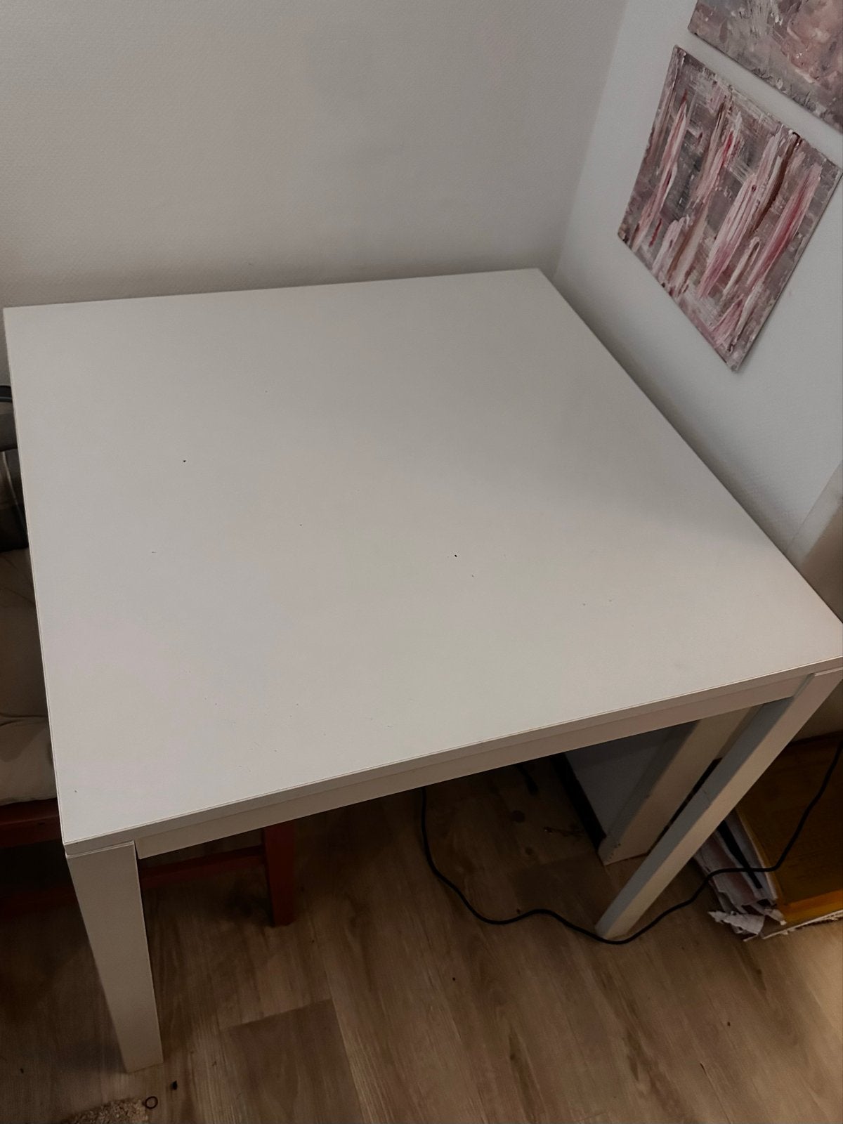 Witte vierkante tafel, ca. 100x100 cm, Ophalen, Overige materialen, Gebruikt, 100 tot 150 cm