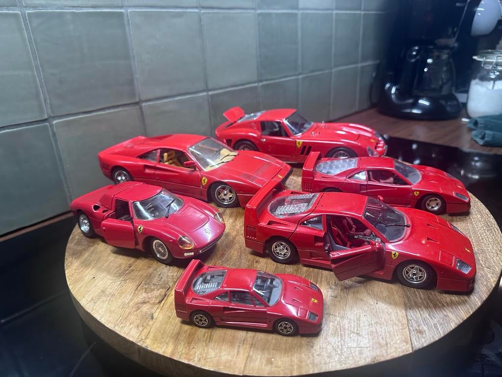 Setje Ferrari's Burago, Ophalen of Verzenden, Gebruikt, Auto, Bburago