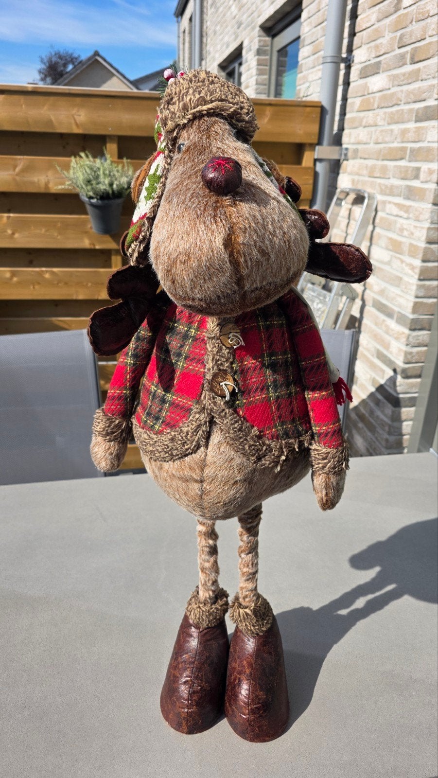 Mooie set van 3 luxe kerstpoppen/kerstrendieren, Ophalen of Verzenden, Zo goed als nieuw