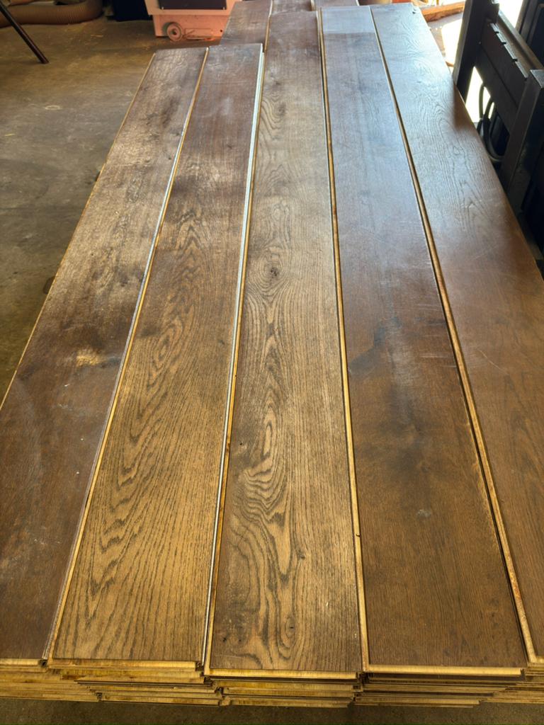 Eiken vloer 44 m2 multivloer 18 cm breed 1,3 cm dik top 4 mm, Ophalen, Gebruikt, Vloerdelen of -planken, 10 m² of meer