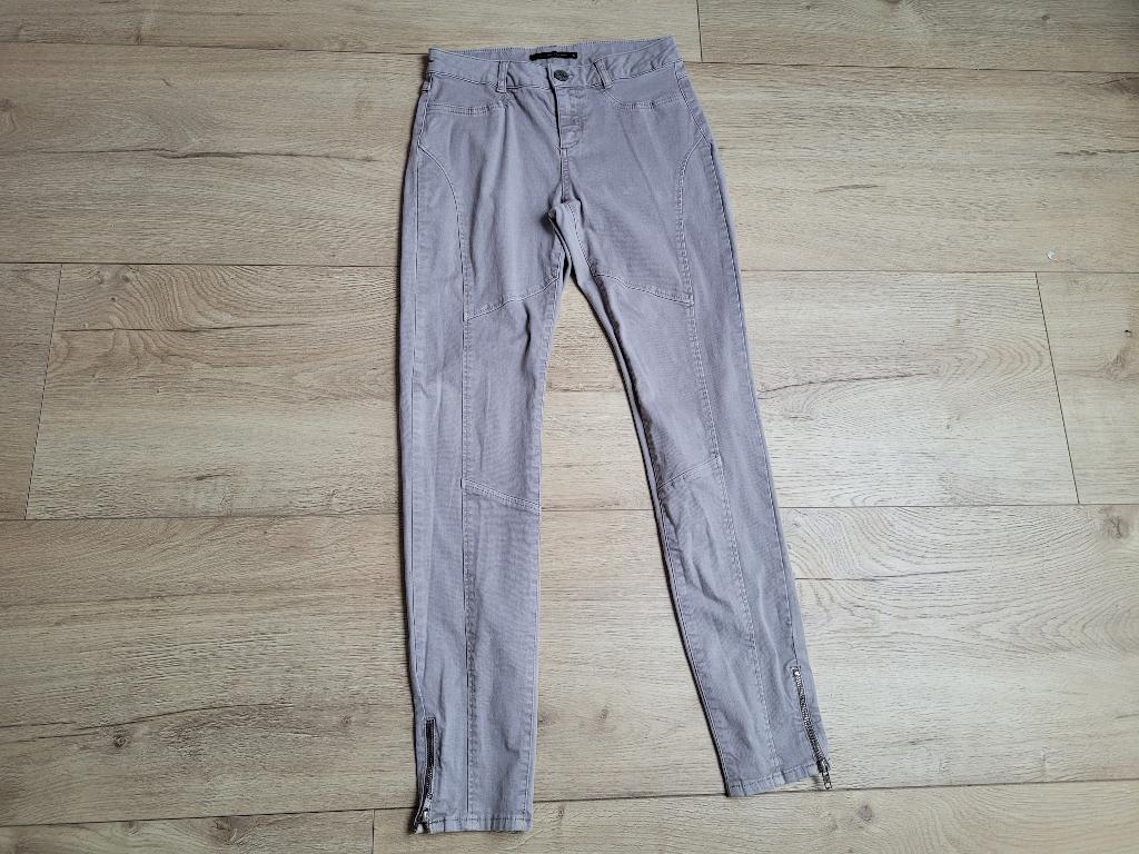 STEPS grijze skinny spijkerbroek met ritsen maat 38 ~ JM0004, Ophalen of Verzenden, W30 - W32 (confectie 38/40), Steps, Grijs