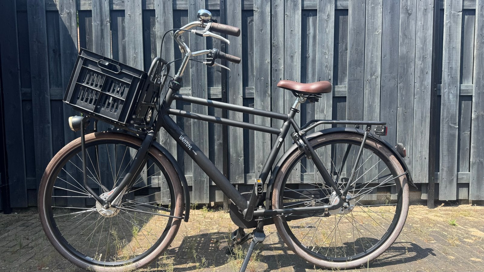 Van Tuyl Transportfiets 58cm, met kratje, Ophalen, Gebruikt