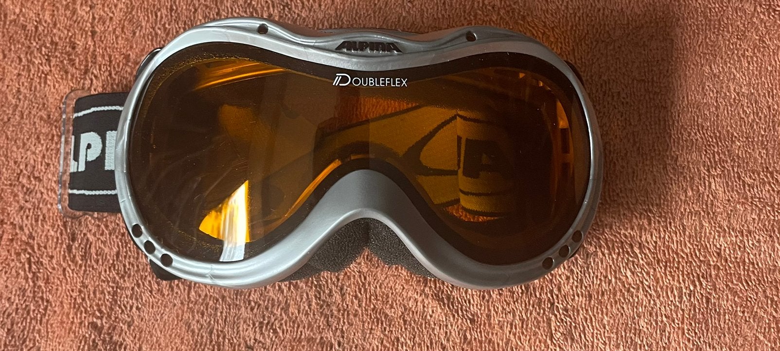 ALPINA skibril / snowboardbril – Doubleflex (Oranje lens), Gebruikt, Overige typen, Minder dan 100 cm, Ophalen