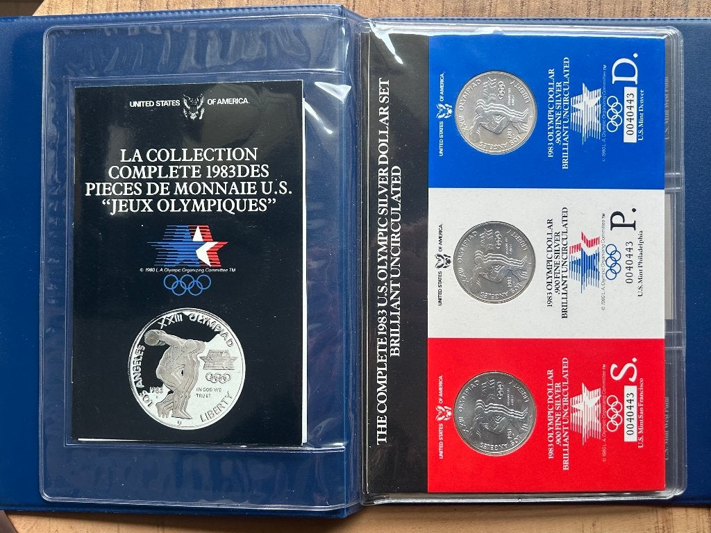 USA Zilveren munten program Olympics 1984, 8 zilveren munten, Ophalen of Verzenden, Noord-Amerika