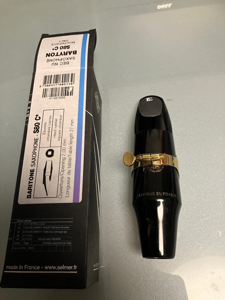 Selmer S80 C* baritonsax mondstuk + rietbinder, Muziek en Instrumenten, Ophalen of Verzenden, Zo goed als nieuw, Alt
