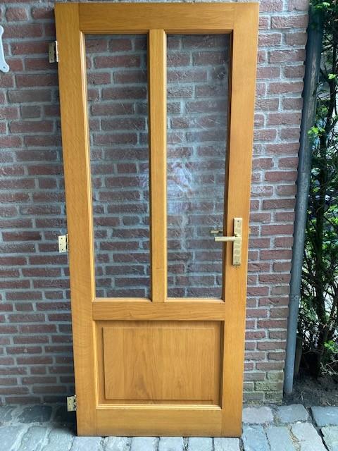 massief zware eiken binnendeur afm 82,5 x 1,99, Ophalen, 80 tot 100 cm, Binnendeur, Minder dan 200 cm