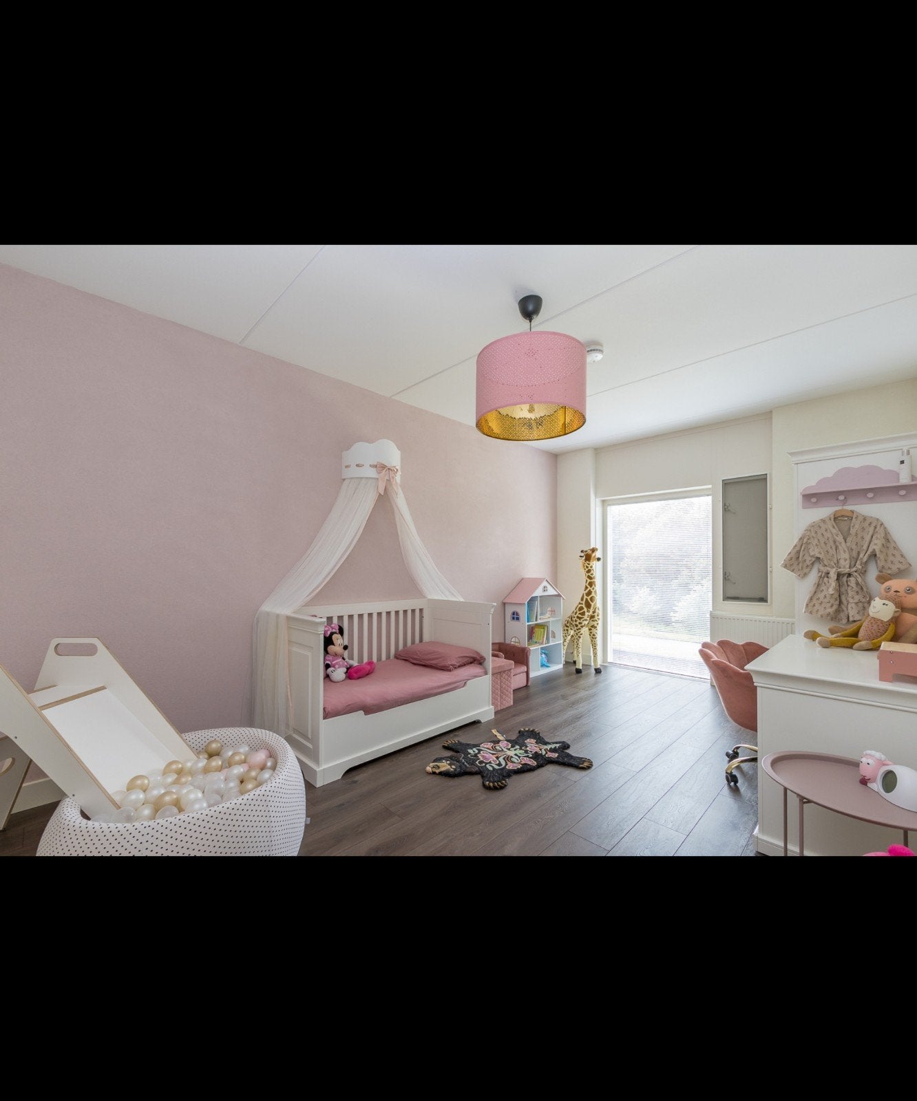 IKEA NYMÖ roze lampenkap 60 cm goud lamp kap meisjeskamer, Ophalen of Verzenden