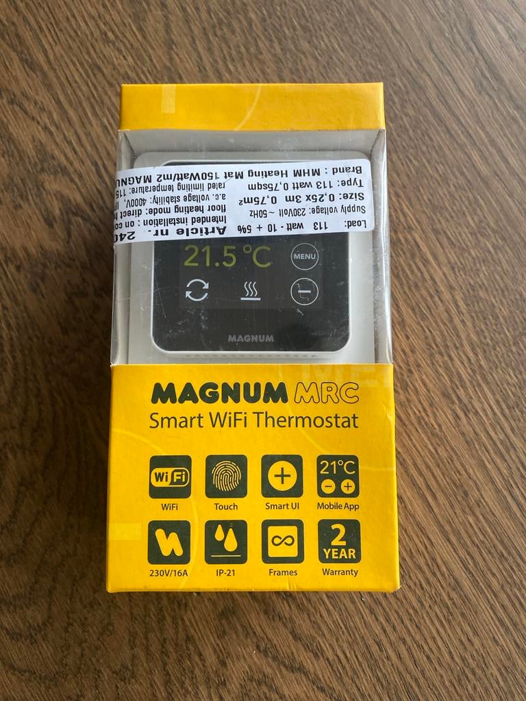 Nieuwe Magnum MRC Smart Wifi Thermostaat, Ophalen of Verzenden, Slimme thermostaat, Nieuw