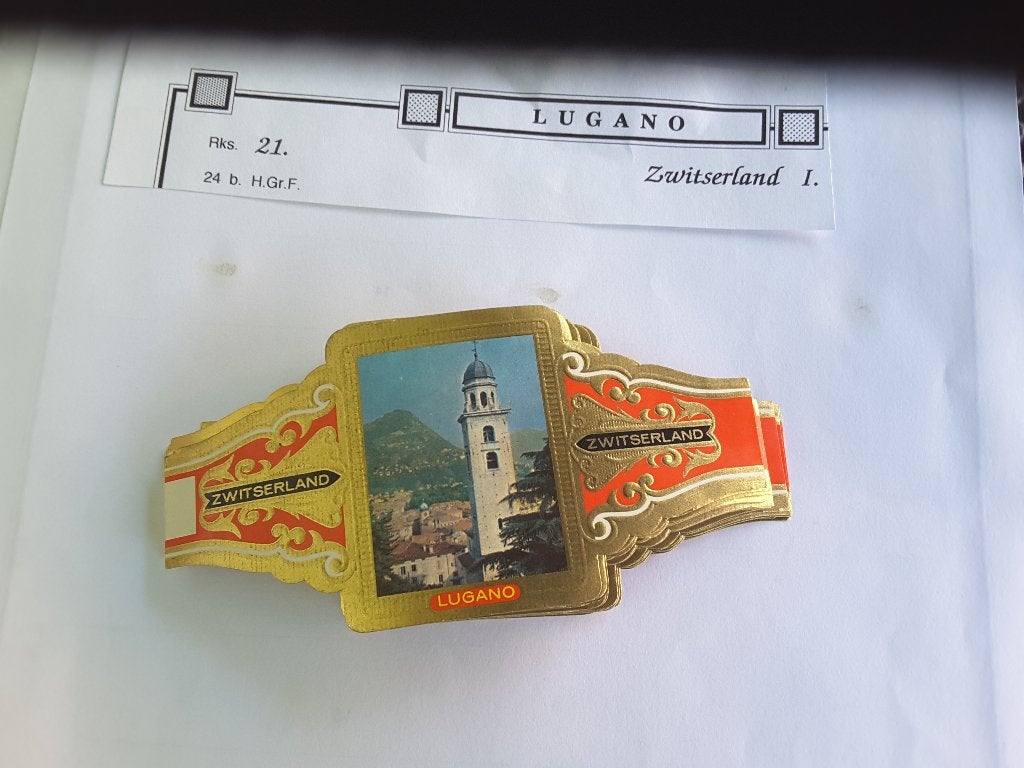 Sigarenbandjes lugano reeks 21b zwitserland I HG, Verzamelen, Ophalen of Verzenden, Gebruikt, Sigarenbandjes
