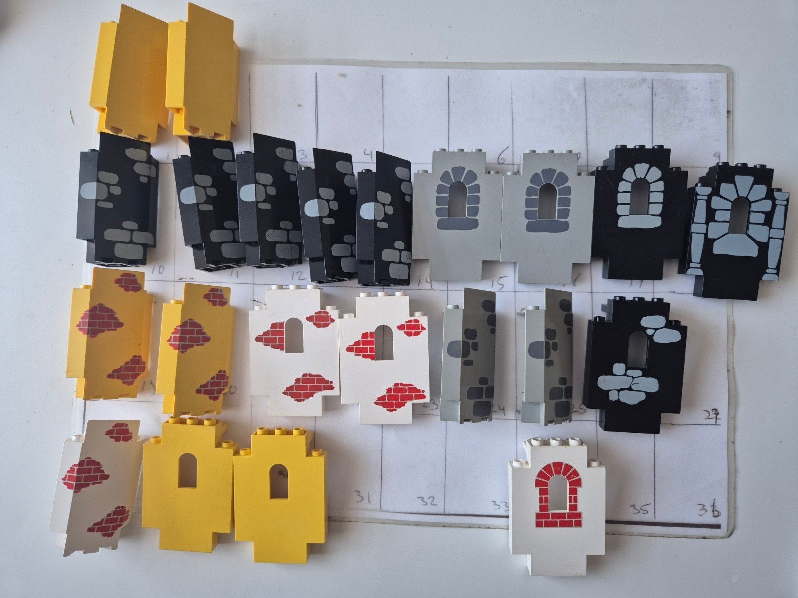 lego kasteel ridder piraat paneel muur onderdelen, Ophalen of Verzenden