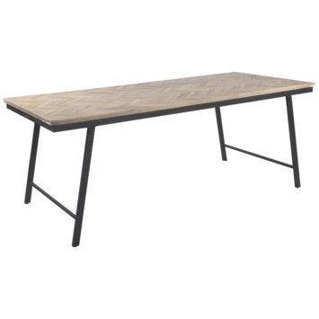 Eettafel Mateo | Vissengraatmotief, Huis en Inrichting, Tafels | Eettafels, Zo goed als nieuw, 50 tot 100 cm, 150 tot 200 cm, Vier personen