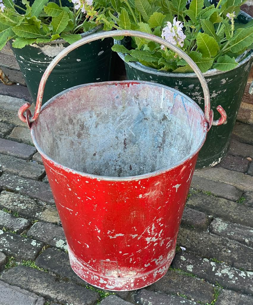 Brocante oud zinken emmer / blusemmer, Ophalen of Verzenden