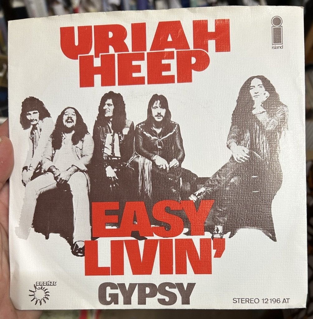 Uriah Heep: Easy Livin' (vinylsingle), Cd's en Dvd's, Ophalen of Verzenden, Zo goed als nieuw, 7 inch, Rock en Metal