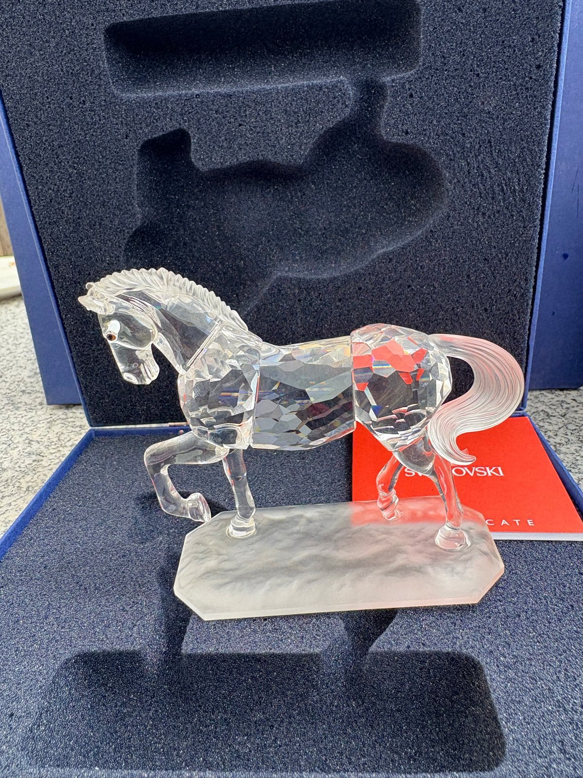 Swarovski Arabisch Volbloed Paard met Doos en Certificaat, Ophalen, Zo goed als nieuw, Figuurtje
