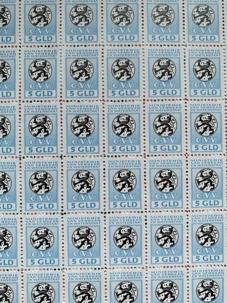 Min. V&W Commissie Vervoers Vergunningen cvv 5GL compl vel, Verzenden, Na 1940, Postfris