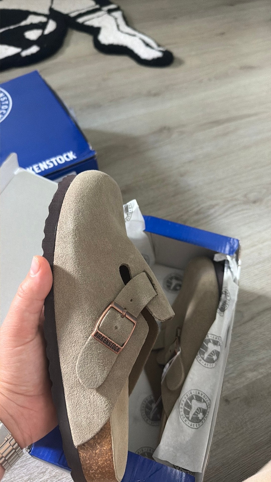 Birkenstock boston taupe maat 38, Kleding | Heren, Schoenen, Ophalen of Verzenden, Zo goed als nieuw, Overige kleuren