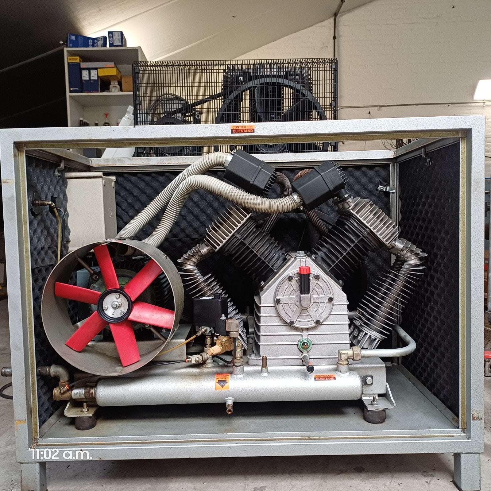 Creemers 4 cilinder compressor 7.5 kw geluidsarm, 100 liter of meer, Ophalen