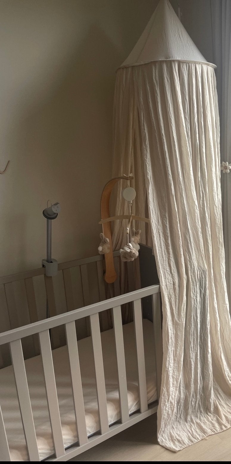 Jollein beige klamboe met piek - Zo goed als nieuw, Kinderen en Baby's, Ophalen of Verzenden, Zo goed als nieuw, Overige typen