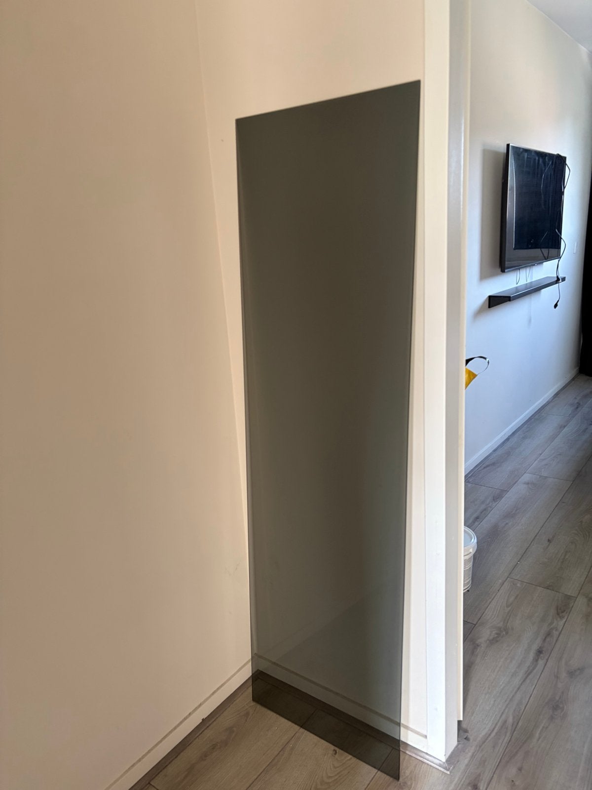 IKEA MALM glasplaat – zwart getint glas, Ophalen, Zo goed als nieuw