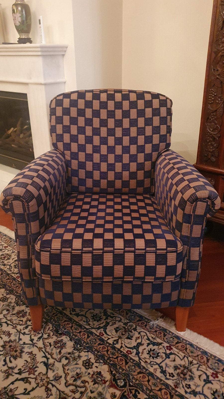 Prachtige fauteuils van kersenhout met stevige zit, Ophalen, Hout, Gebruikt, Klassiek