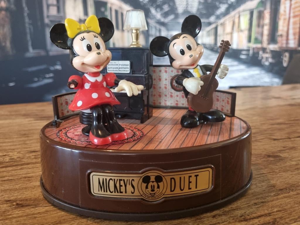 Mickey's Duet Disney Muziekdoos - Mickey & Minnie, Verzamelen, Disney, Beeldje of Figuurtje, Mickey Mouse, Ophalen of Verzenden