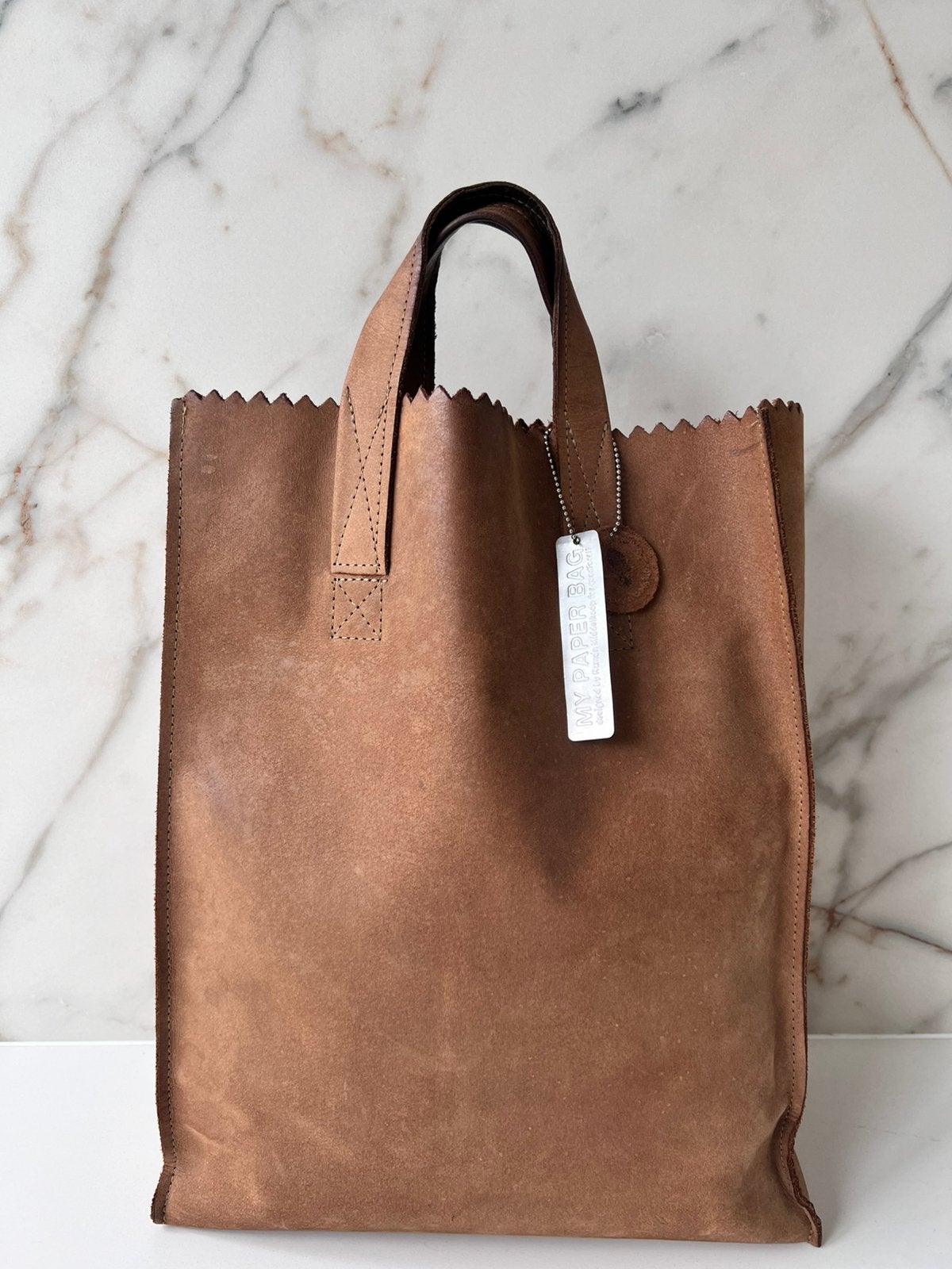 MYOMY MY PAPER BAG HUNTER BRUIN SHOPPER HANDTAS TAS, Ophalen of Verzenden, Zo goed als nieuw, Bruin, Shopper