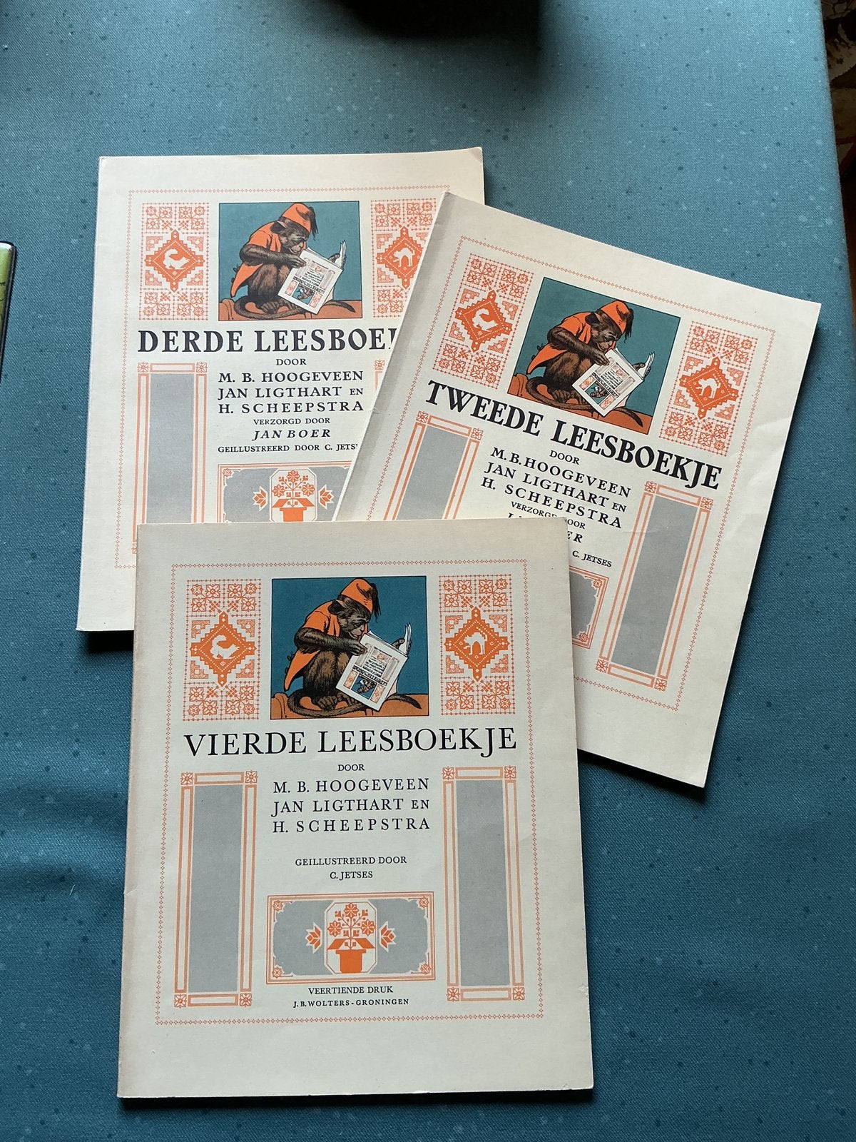 3 leesboekjes bij aap noot mies leesplankje 1959-1961, Ophalen of Verzenden