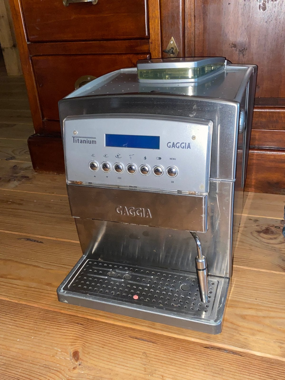 Gaggia Titanium espressomachine (voor onderdelen), Witgoed en Apparatuur, Koffiezetapparaten, Ophalen, Espresso apparaat, Niet werkend