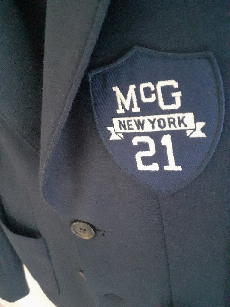 Prachtig donkerblauw jongens blazer jasje, maat 128., Mc. Gregor, Ophalen of Verzenden, Zo goed als nieuw, Jongen