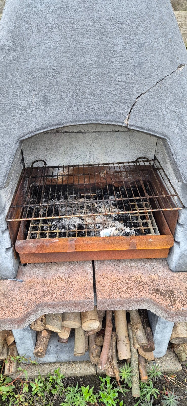 houtkachel BBQ - gratis, Ophalen, Gebruikt