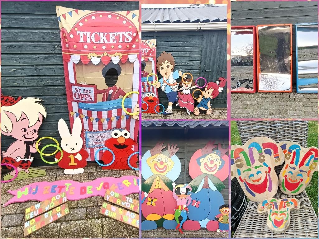Straatversiering Kermis/Pretpark/Circus te huur, Hobby en Vrije tijd, Feestartikelen | Verhuur, Ophalen, Gebruikt